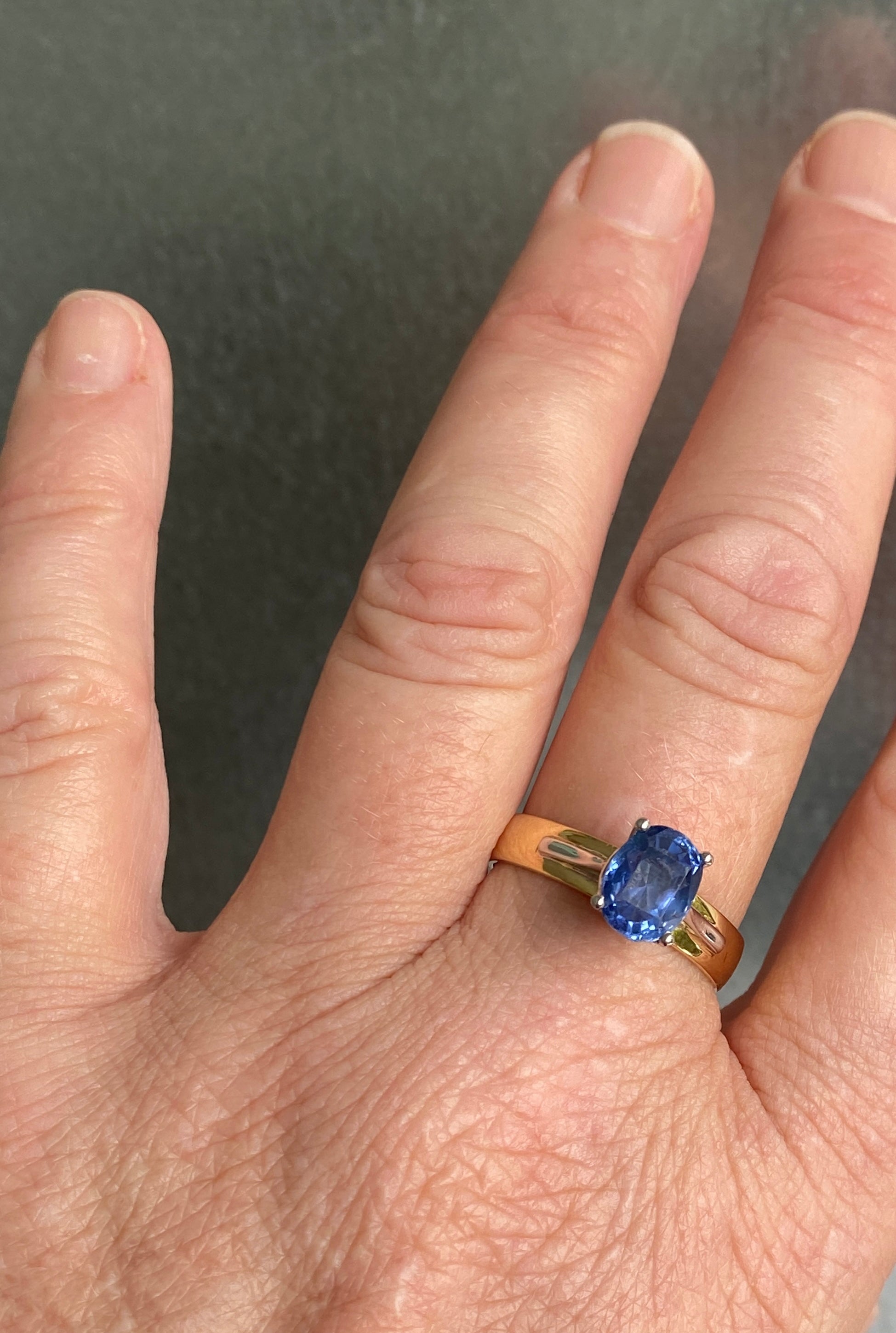 18ct Vintage Sapphire Ring, 1960s