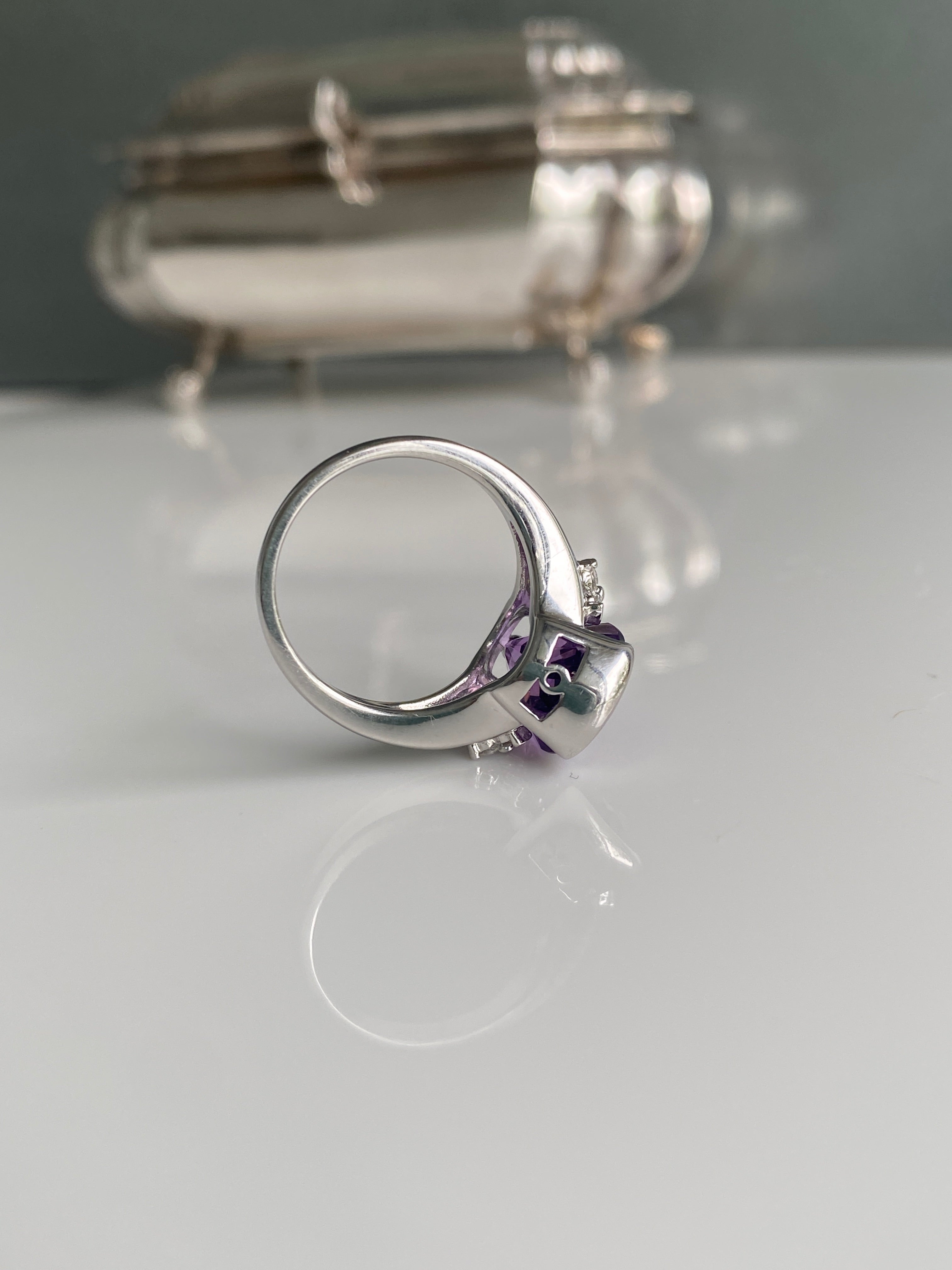 Amethyst & Diamond Cocktail Ring