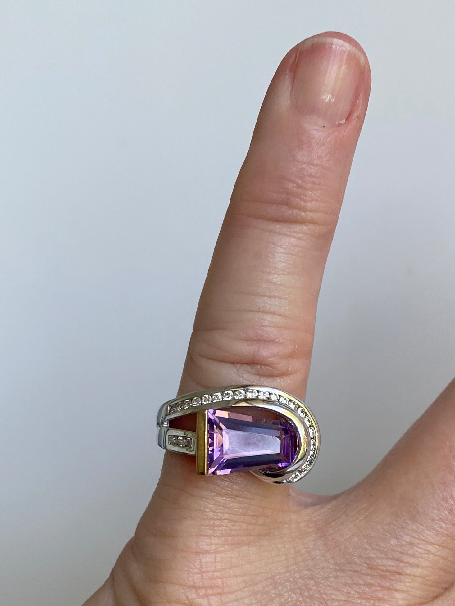Amethyst & Diamond Cocktail Ring