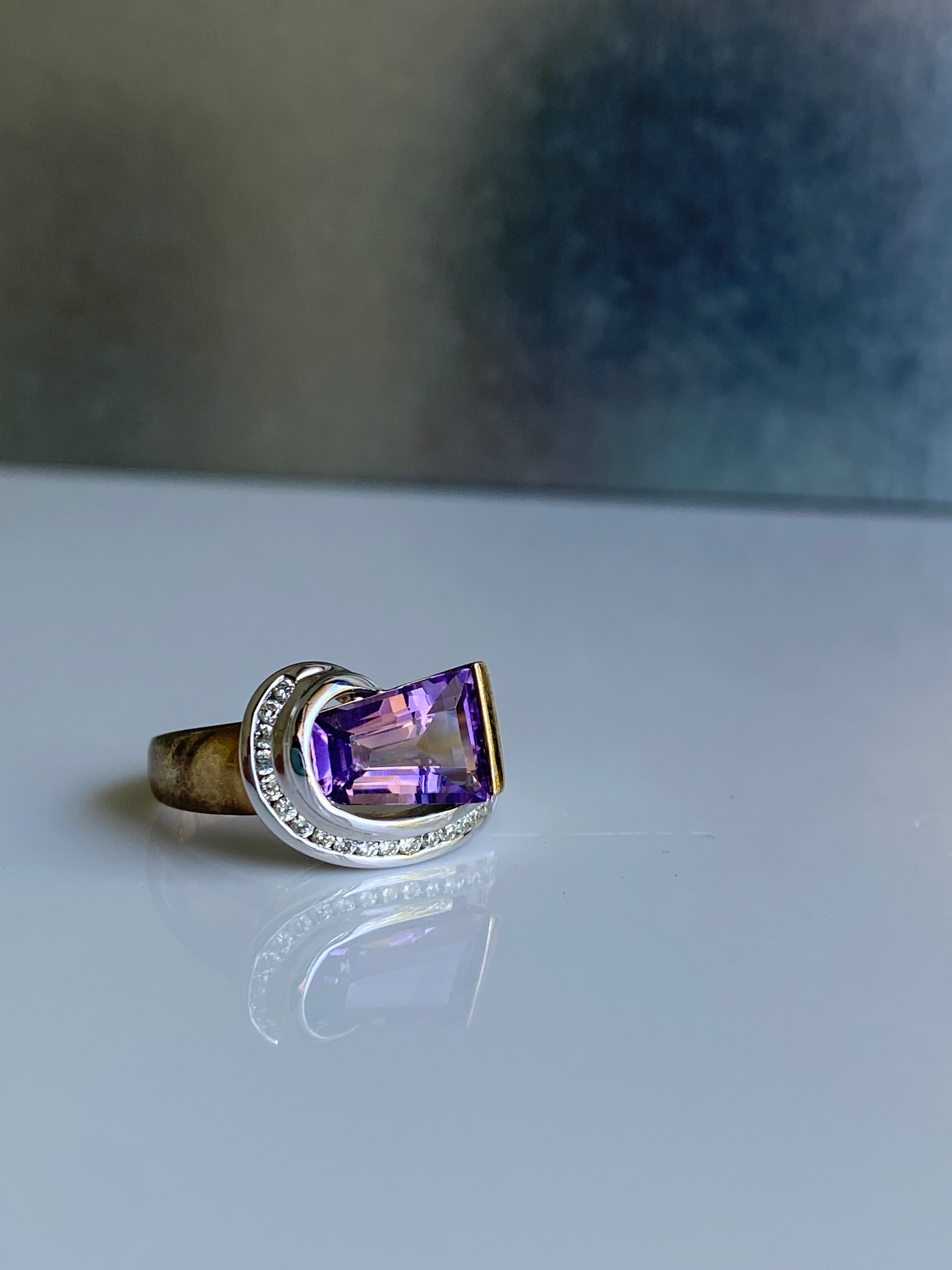 Amethyst & Diamond Cocktail Ring