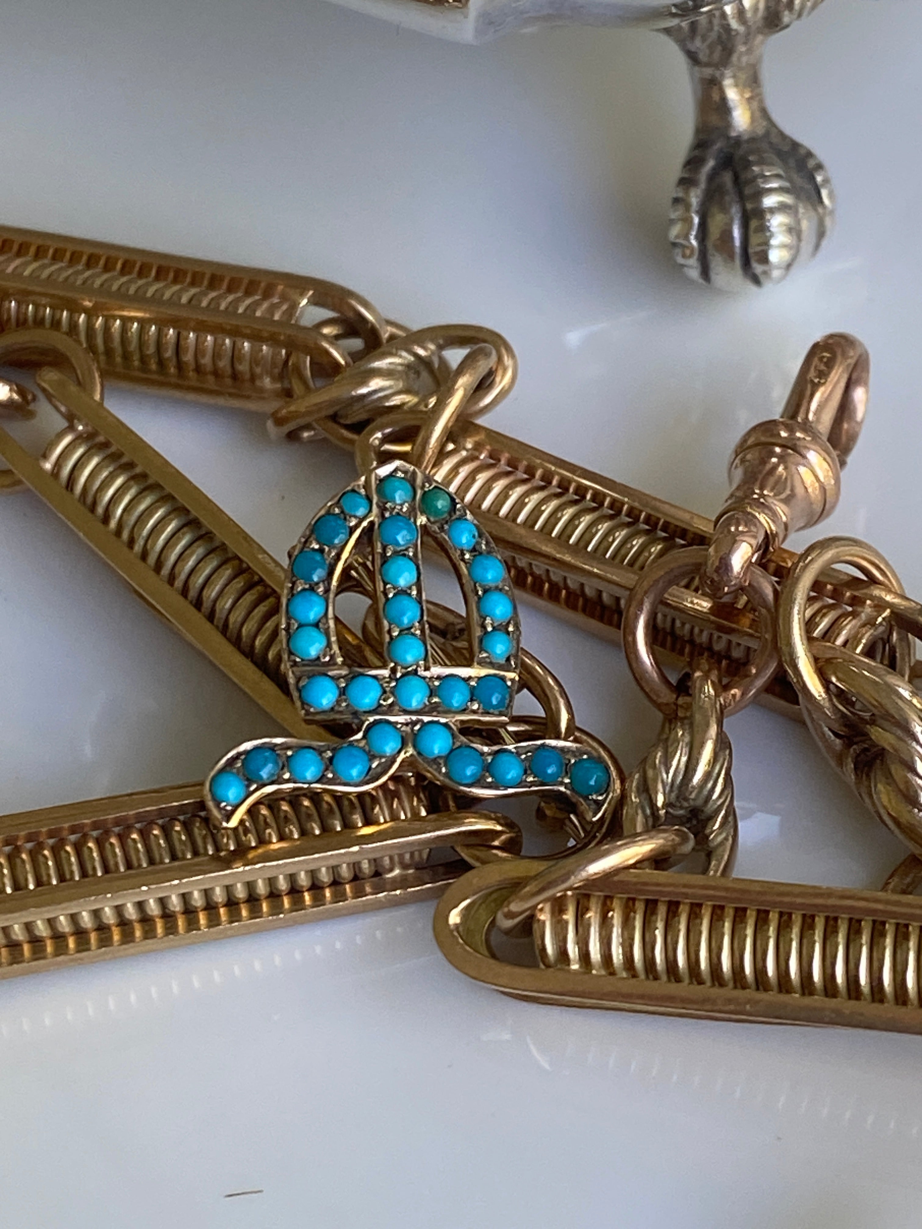 Antique Australian Turquoise Mitre Brooch, J R. Rowland, Melbourne