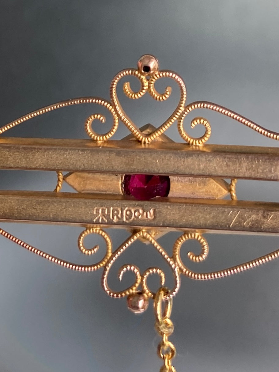 Antique Australian Bar Brooch, Robert Rollason, Sydney 1888 - 1925