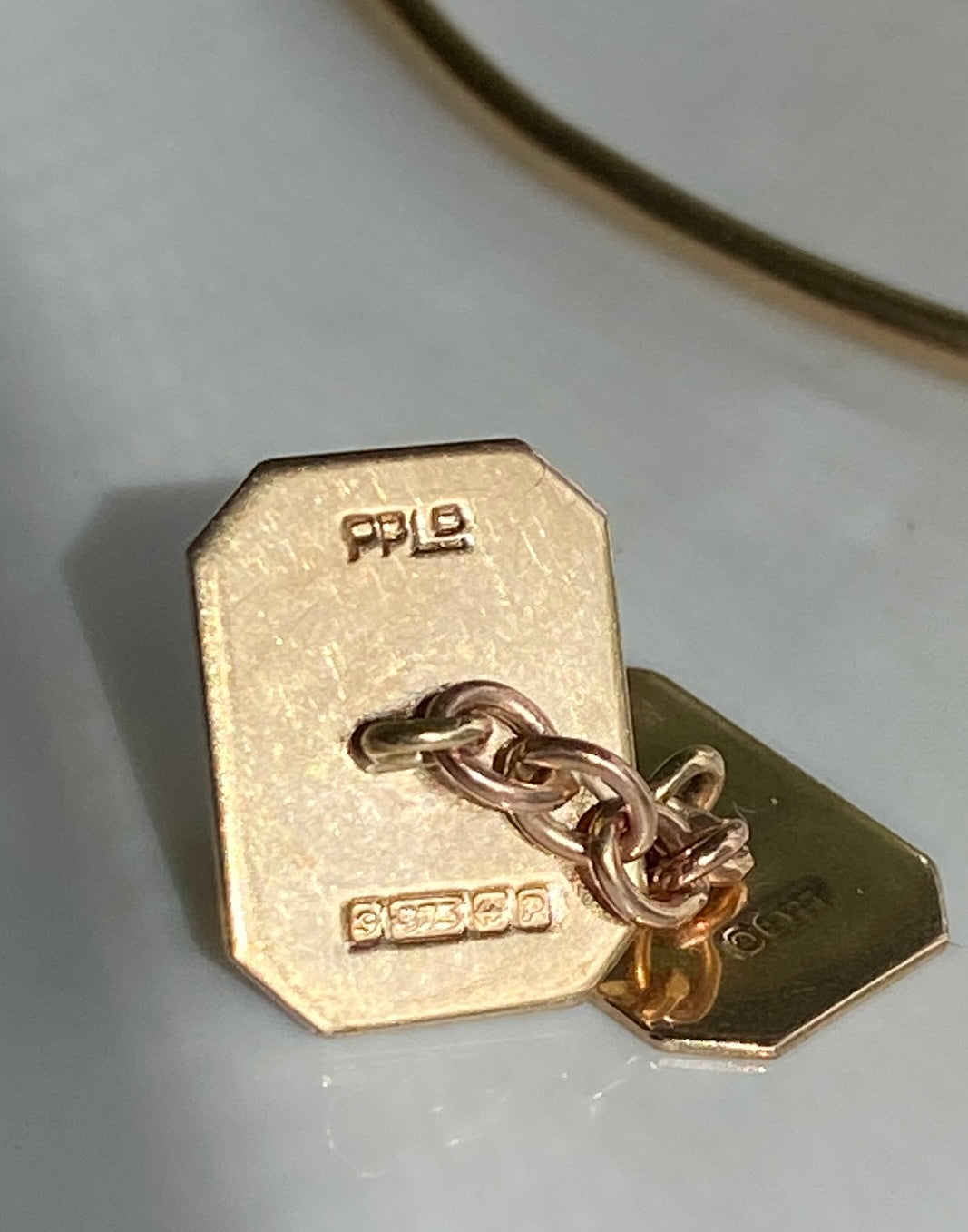 Art Deco Style Gold Cufflinks, 1964