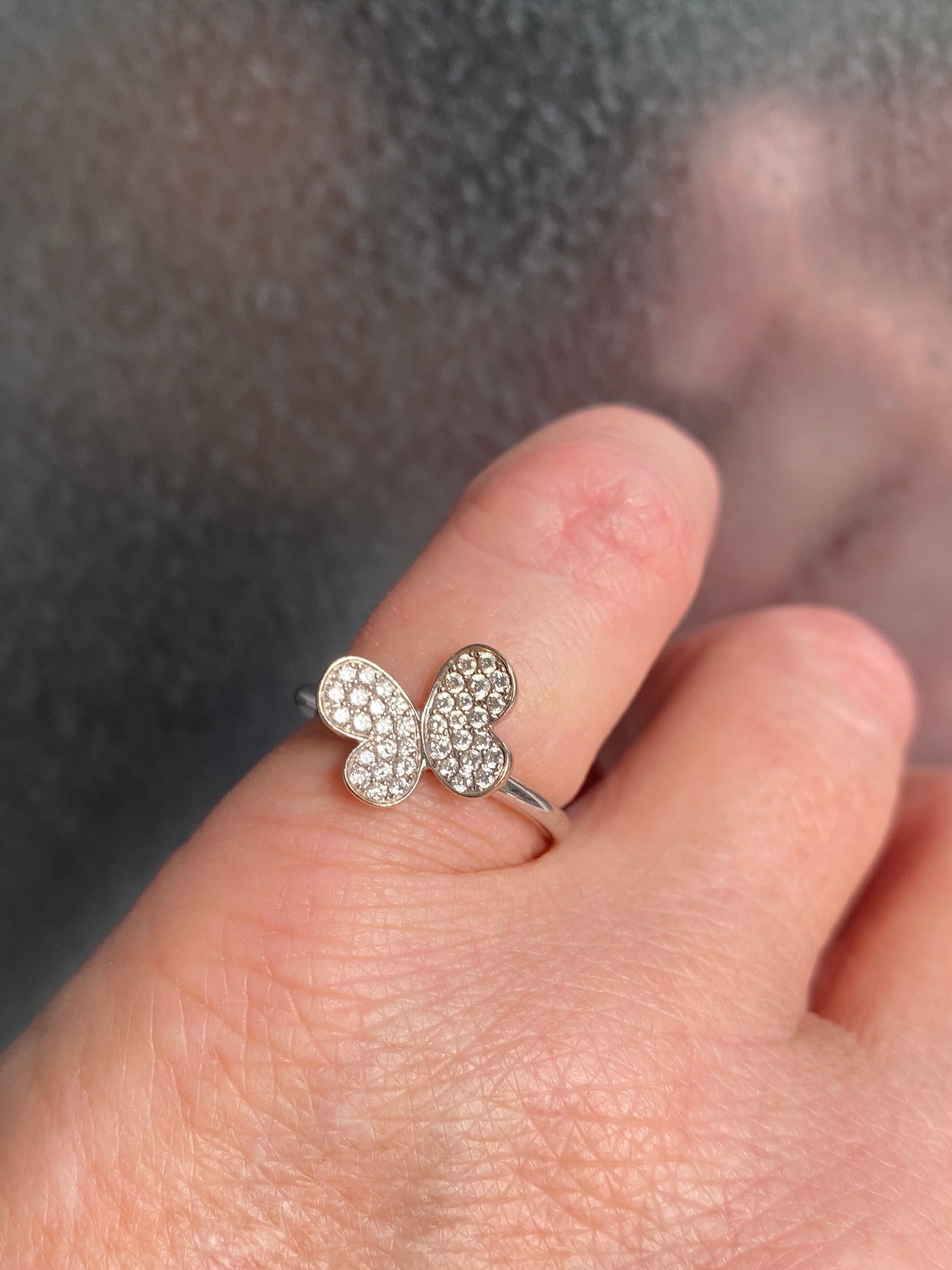 Modern Diamond Butterfly Ring
