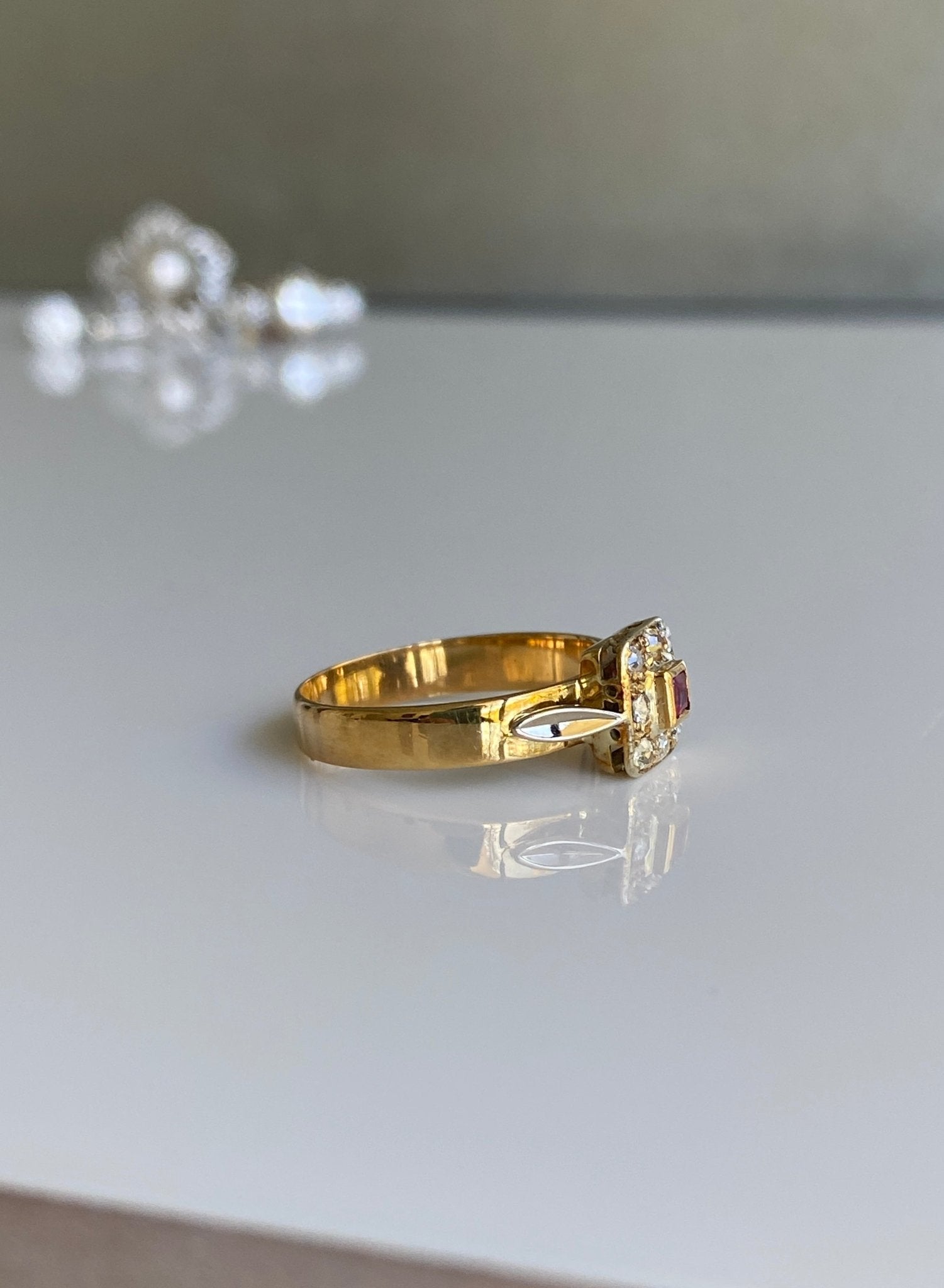 Vintage Ruby & Diamond Ring