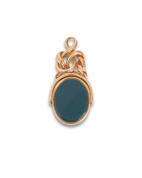 Antique Hardstone Spinner Fob