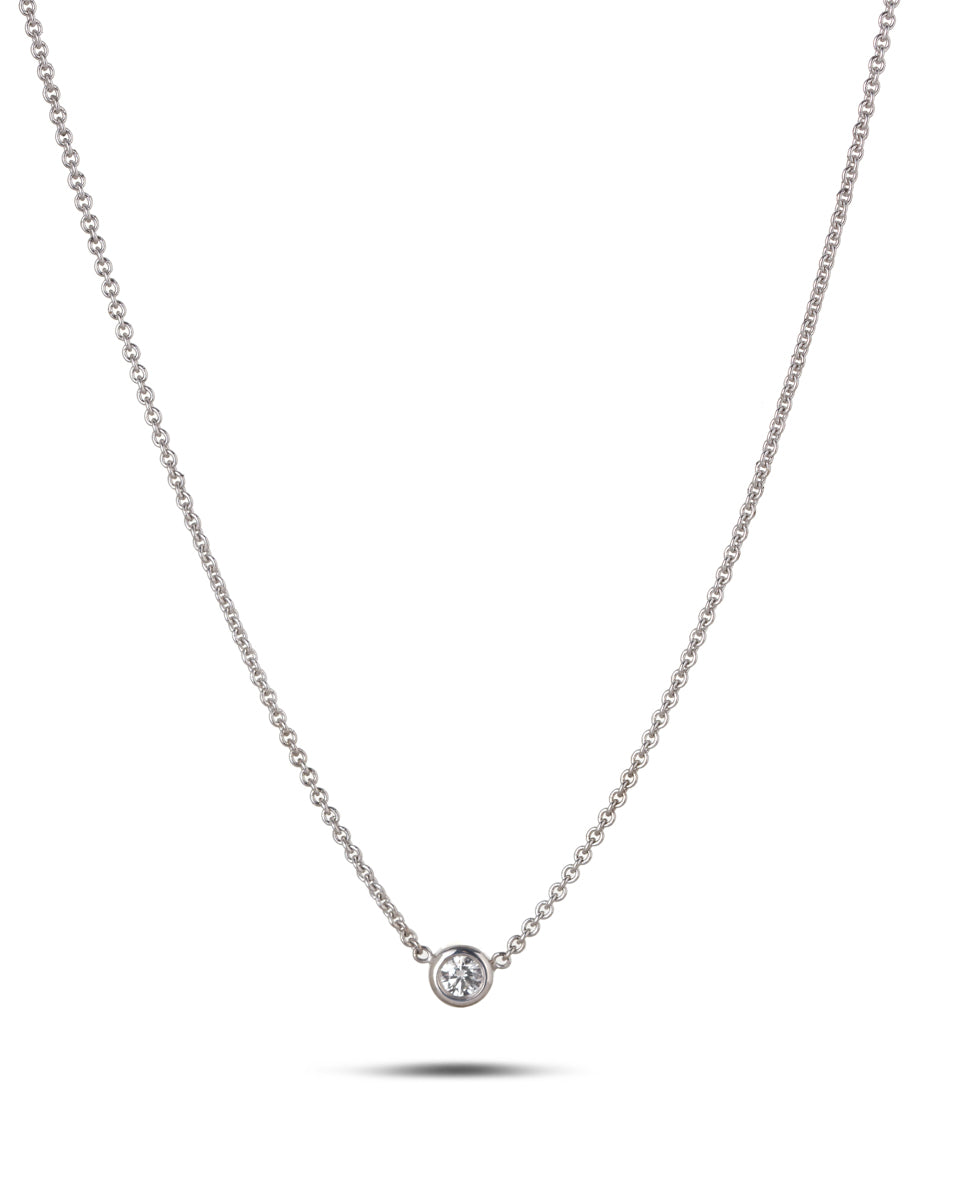 White Gold Diamond Spectacle Necklace