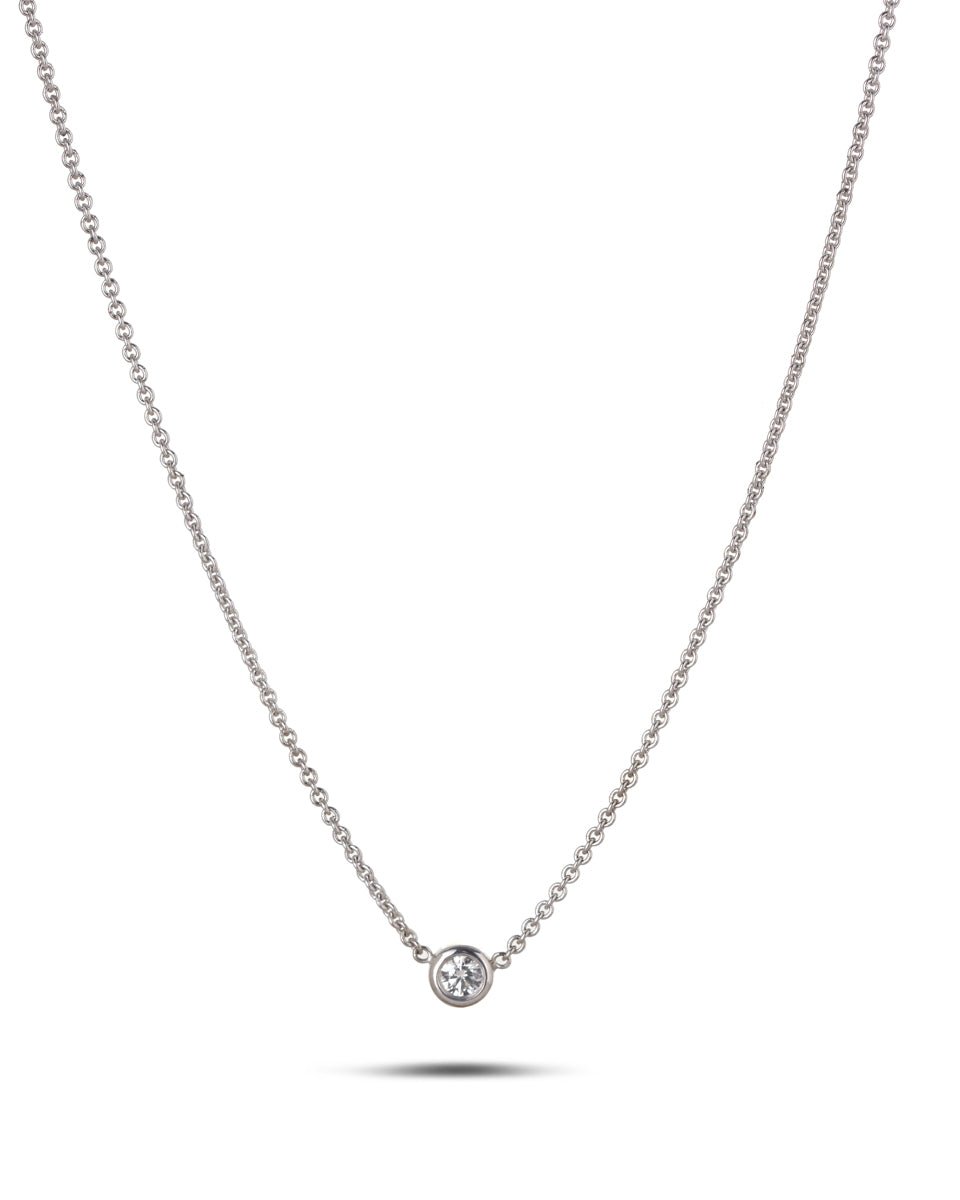 White Gold Diamond Spectacle Necklace