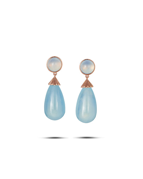 Modern Aquamarine Drop Earrings