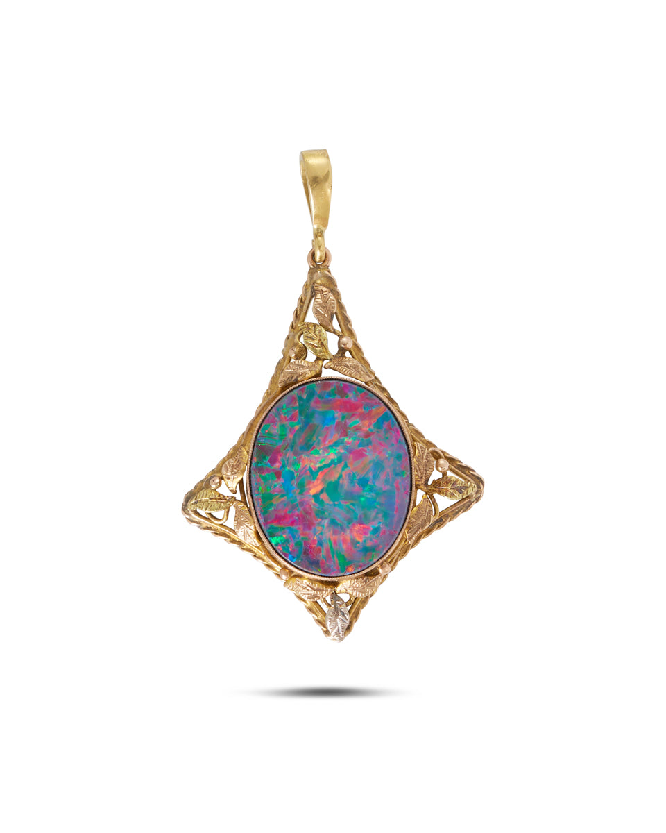 Arts & Crafts Opal Pendant