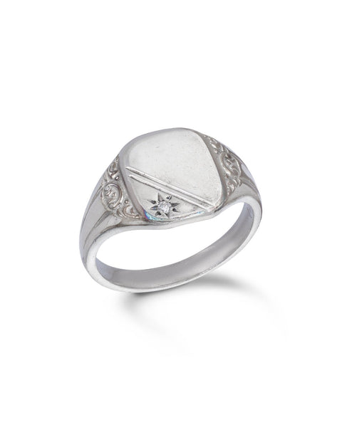Vintage Sterling Silver Signet Ring