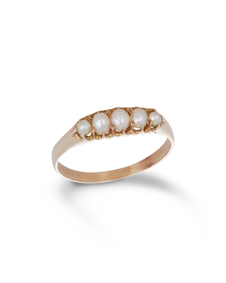 Antique Natural Pearl Bridge Ring