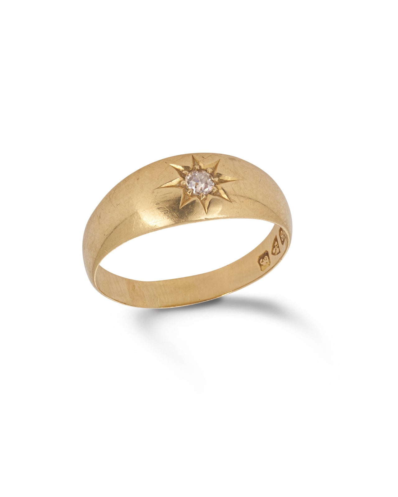 18ct Antique Diamond Gypsy Ring, Chester 1906