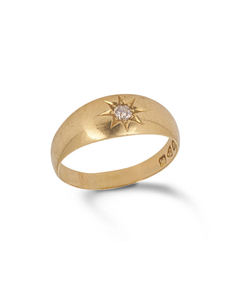18ct Antique Diamond Gypsy Ring, Chester 1906