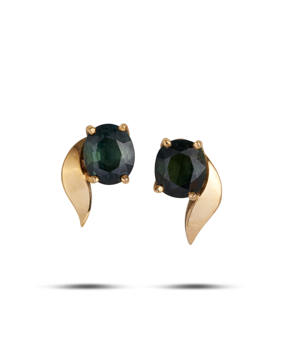 Australian Green Sapphire Pendant & Earrings