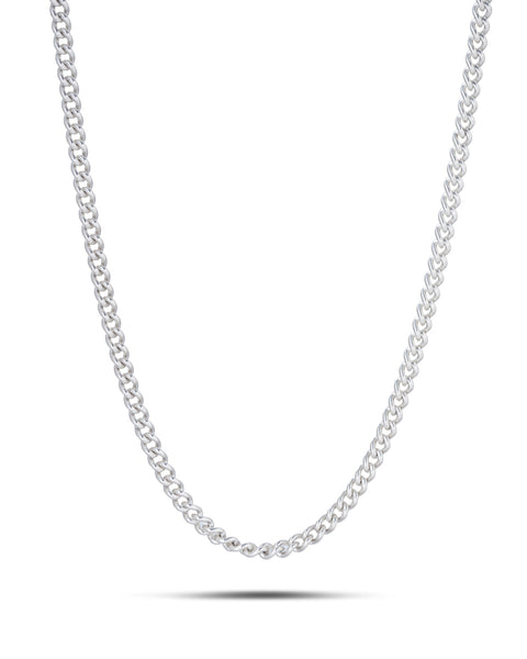 Vintage Sterling Silver Curblink Necklace