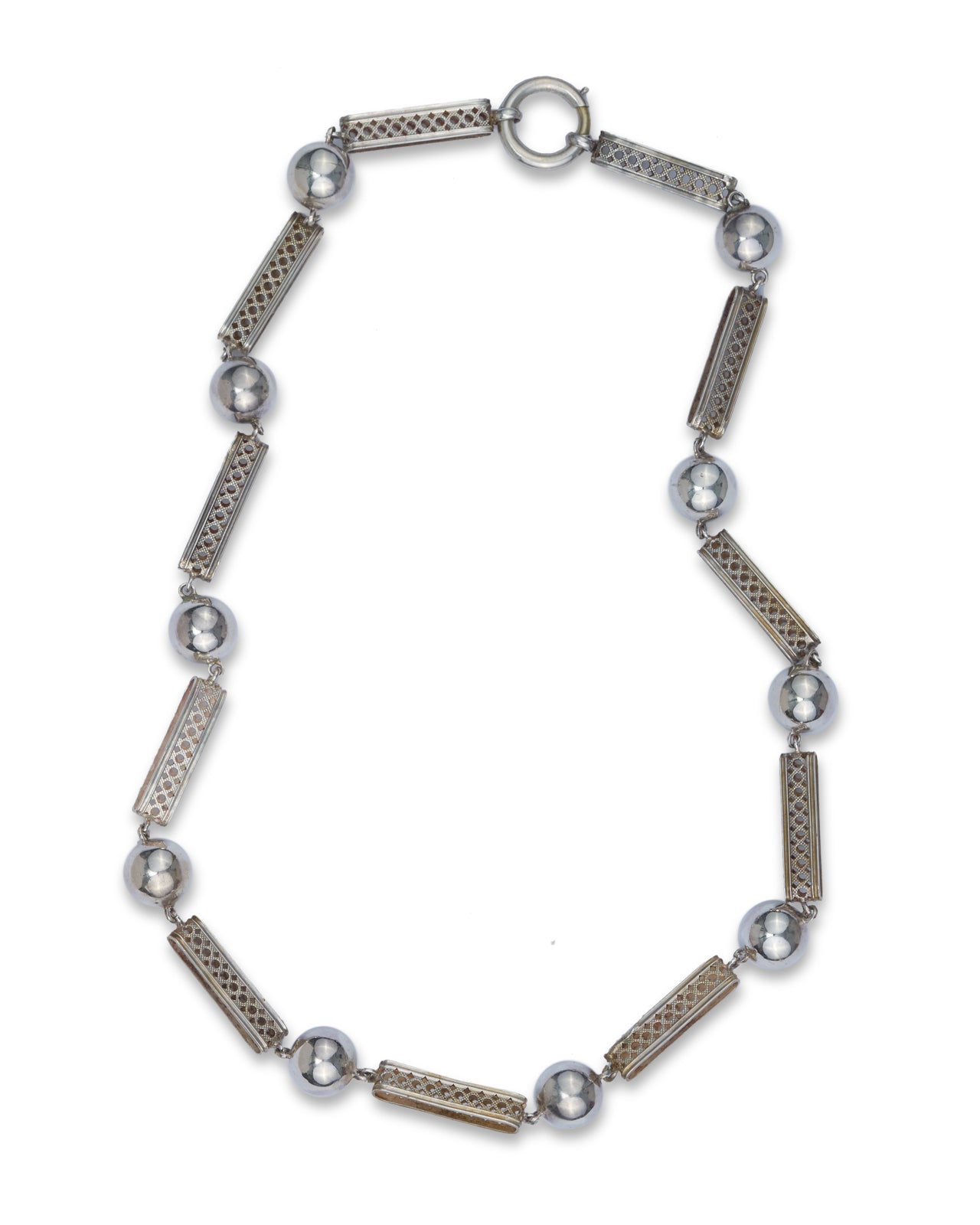 Silver collar antique 17.4 grams 60cm length