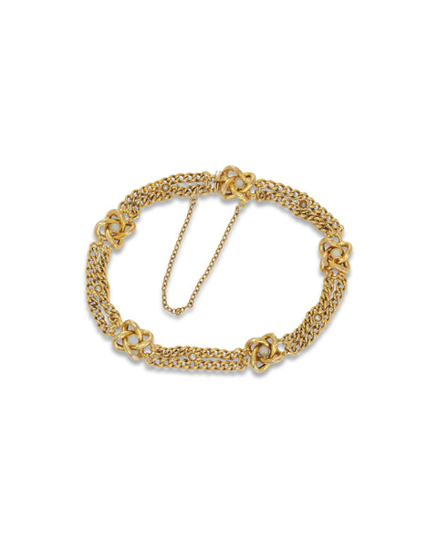 Antique Victorian Opal & Pearl Knot Bracelet