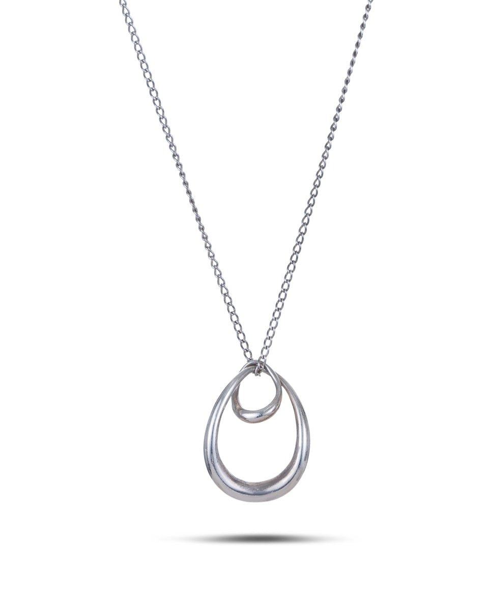 Vintage Silver 'Offspring' Pendant on Chain, Georg Jensen. Pattern Number 433B.
Designed by Jacqueline Rabun for Georg Jensen in 2001.