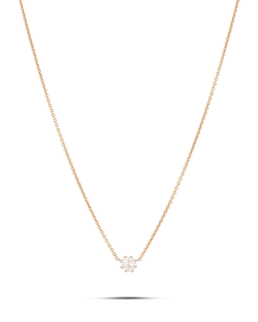 Vintage 0.25 carat Diamond Necklet, 9ct yellow gold