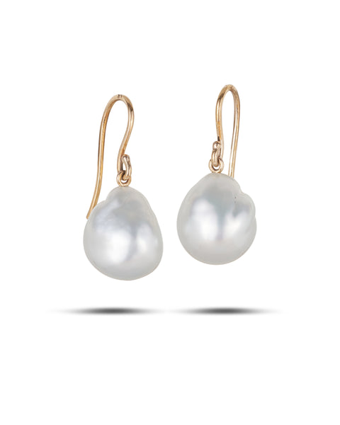 South Sea Baroque Pearl Drop Earrings