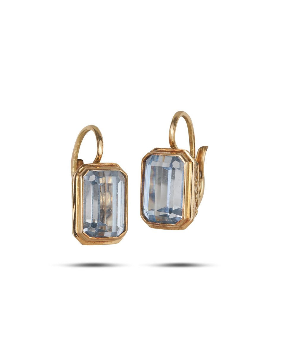 European Gold & Spinel Earrings