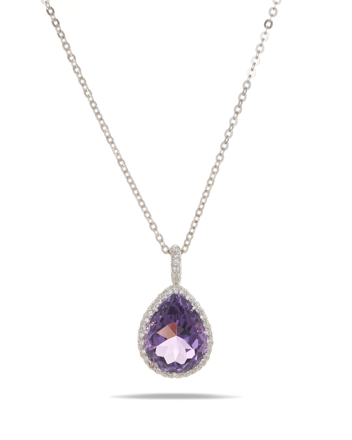 Amethyst & Diamond Pendant