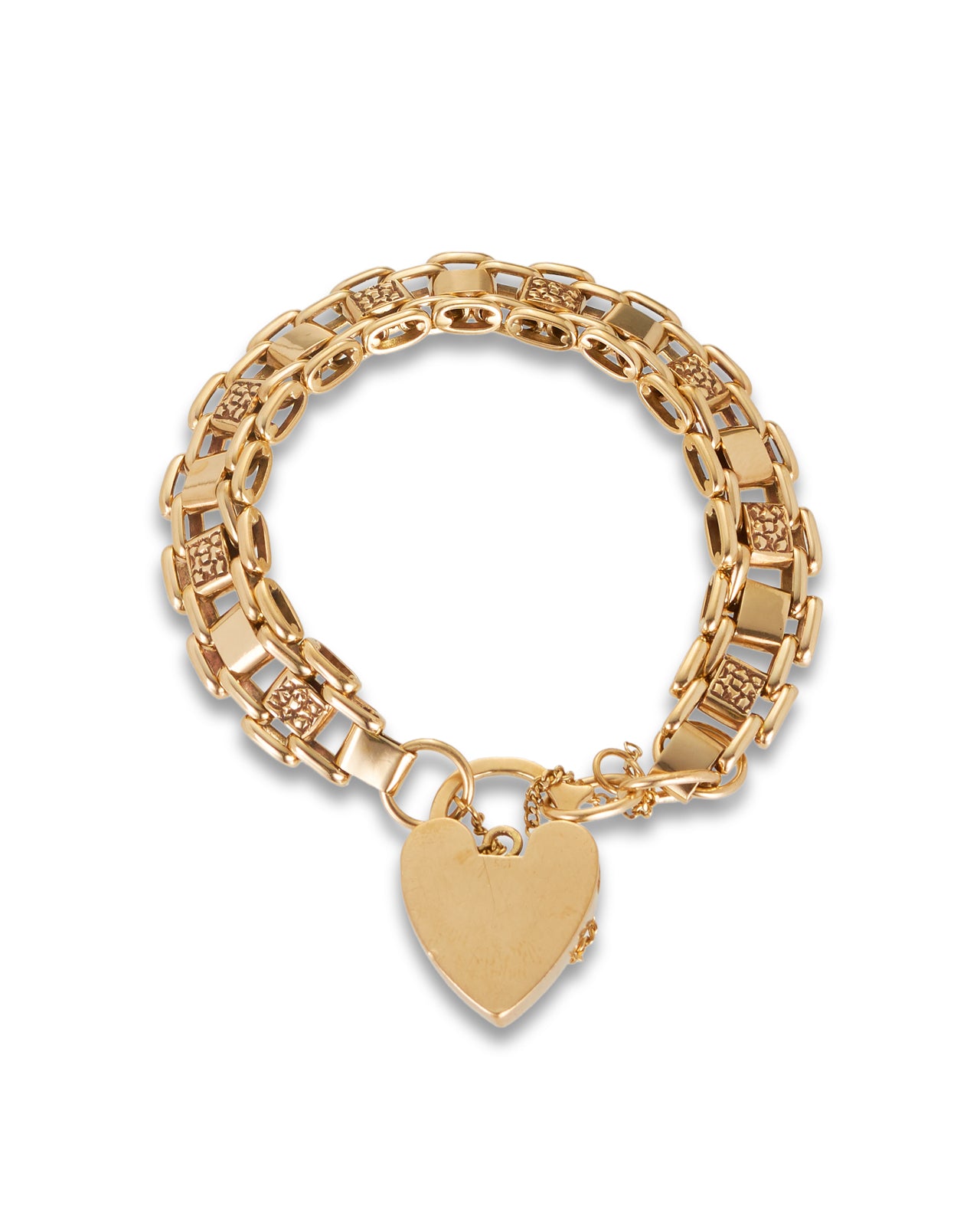 Gold & Diamond Night & Day Padlock Bracelet