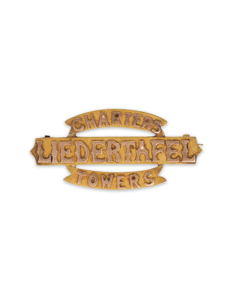 Antique Australian Liedertafel Brooch, Charters Towers