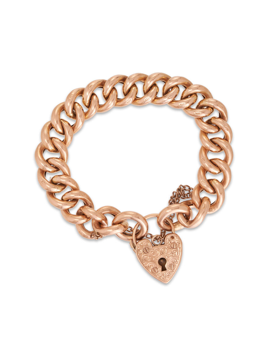 Vintage Gold Padlock Bracelet Sedgwicks Jewellery