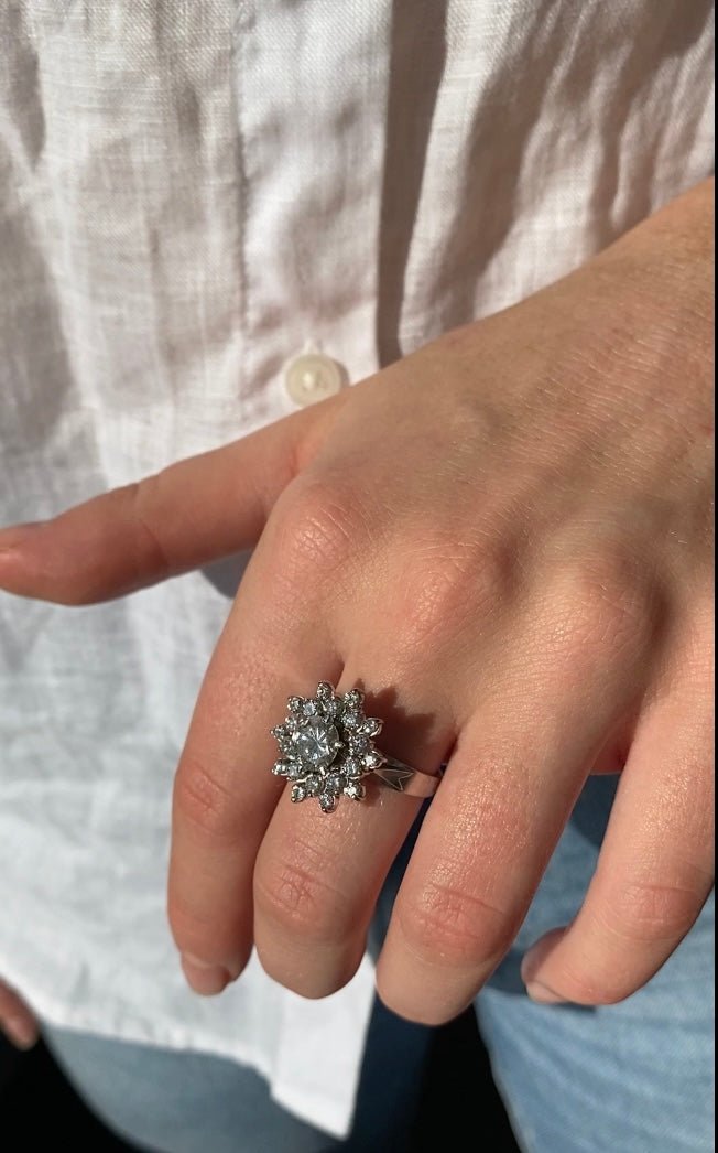 Vintage Diamond Cluster Ring