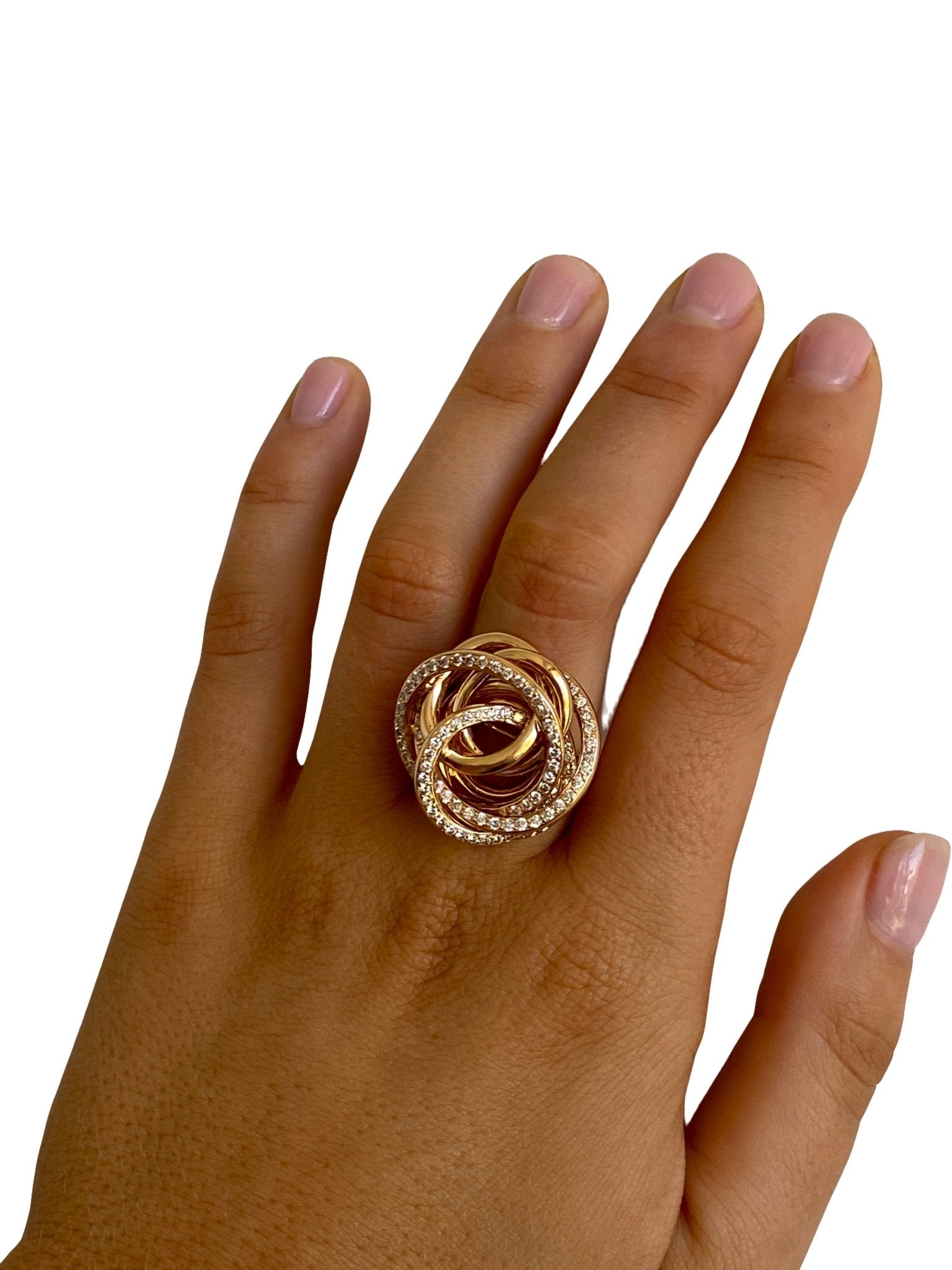 Rose Gold & Diamond Cocktail Ring