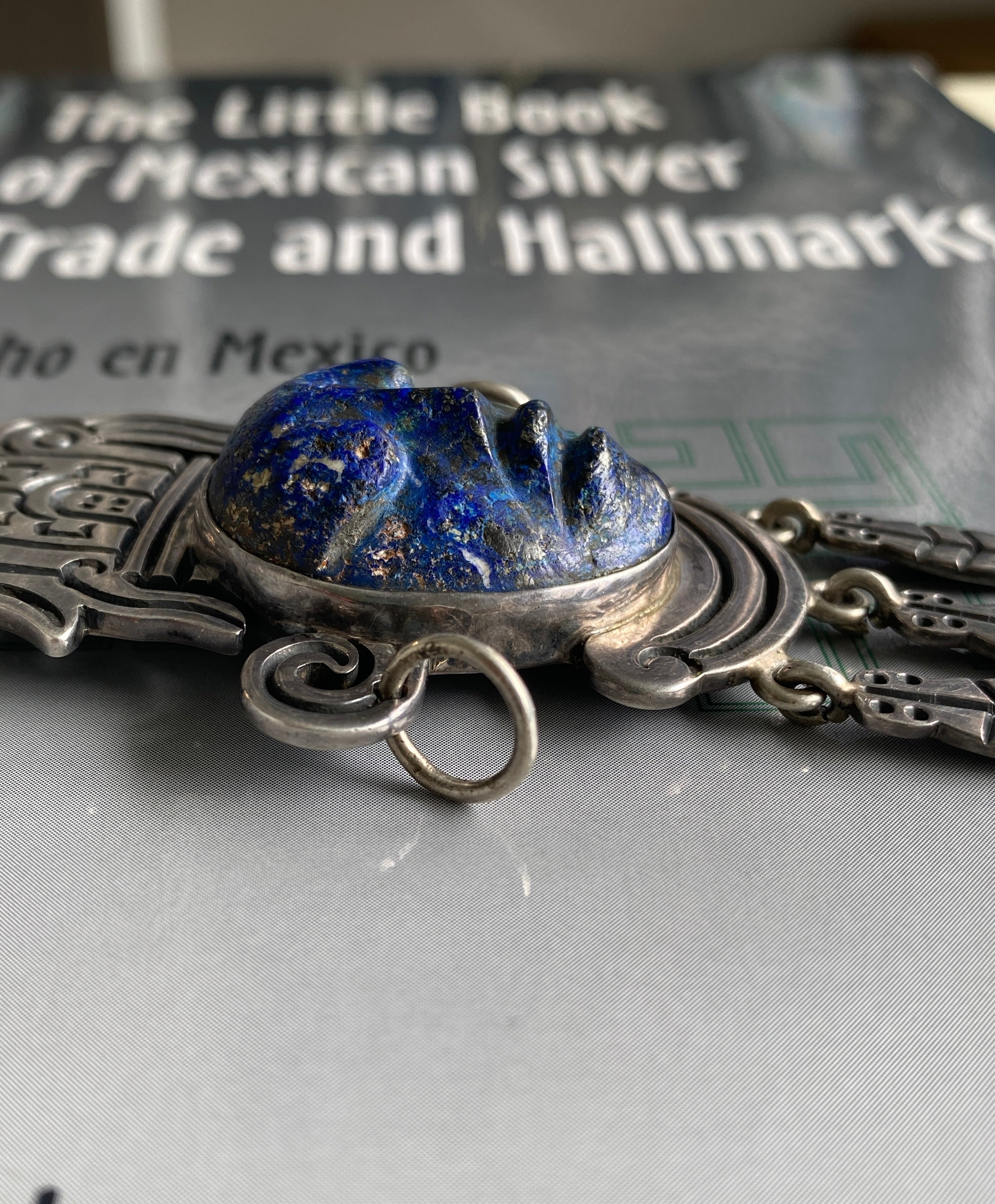 Vintage Hechden Mexican Silver BroochVintage Mexican Silver Pendant Brooch Hechden.