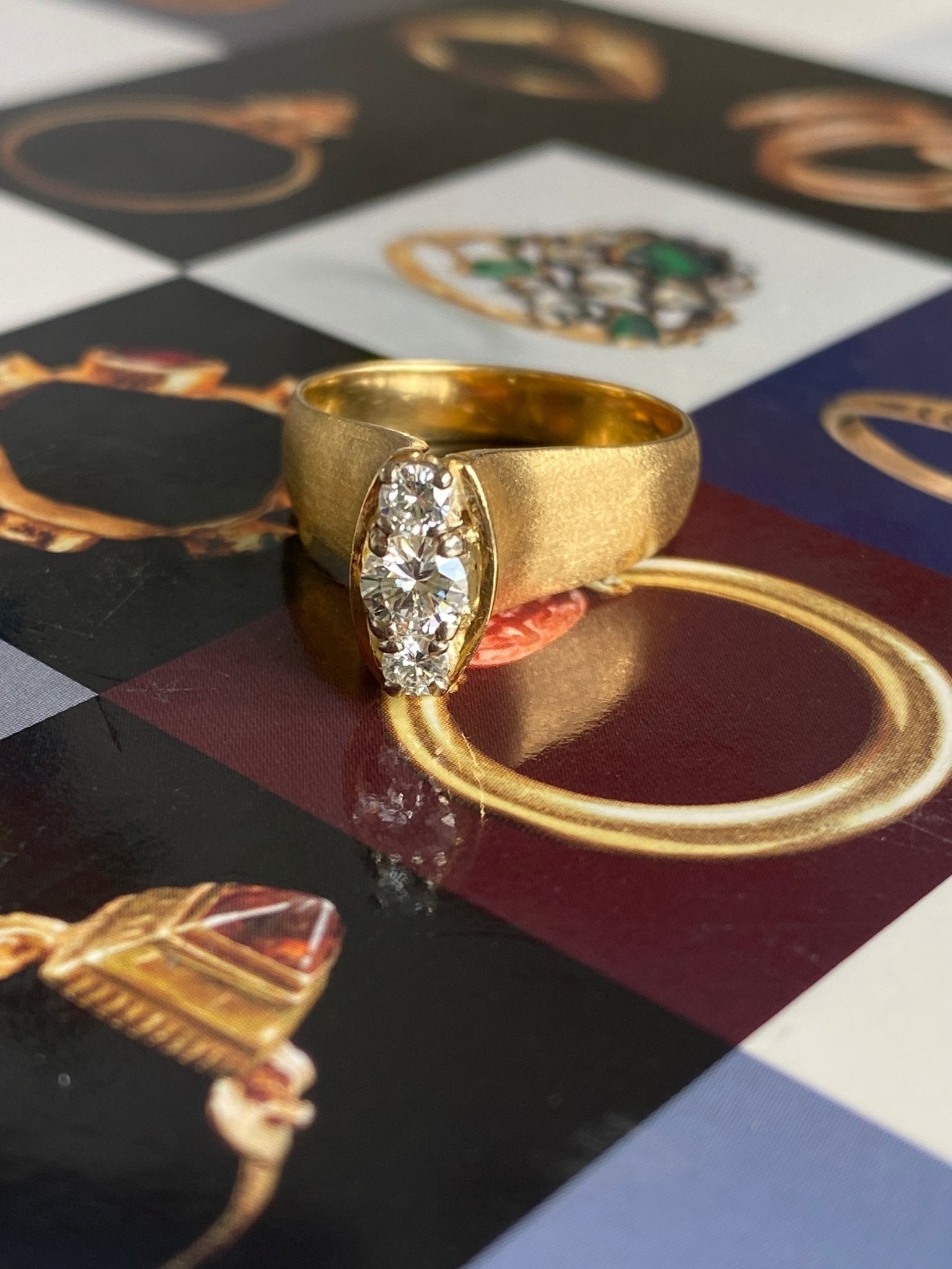 Mid-Century Modern Diamond Ring