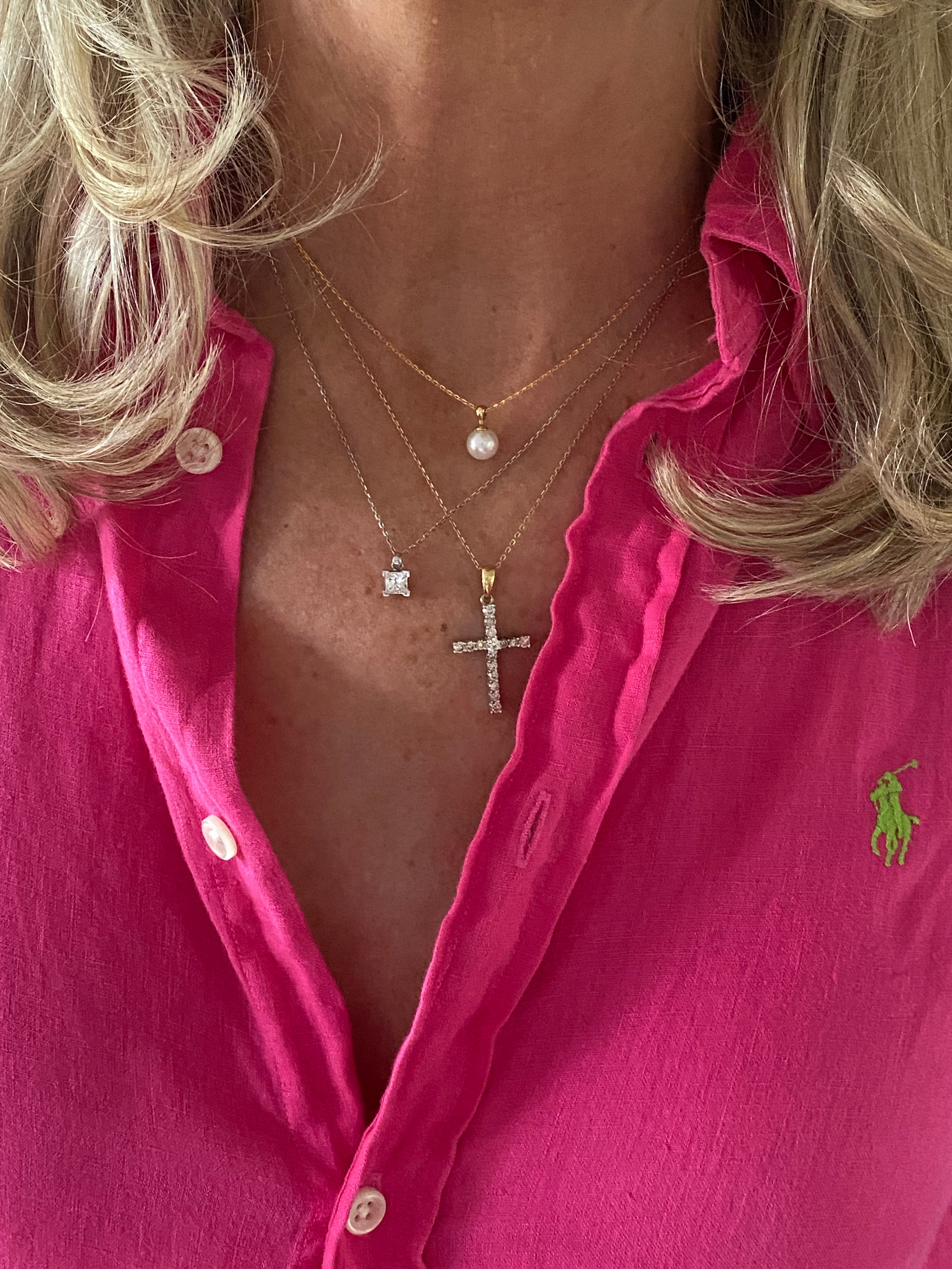 Princess Cut Diamond Pendant