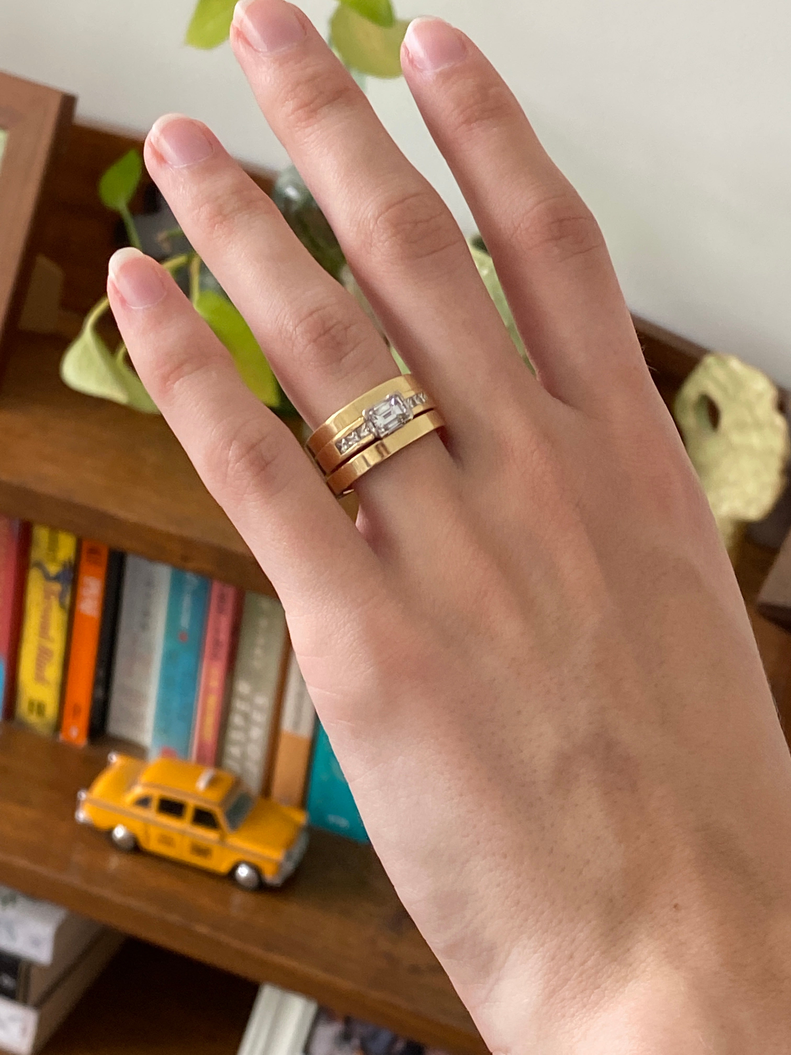 Diamond Engagement Ring & Matching Bands