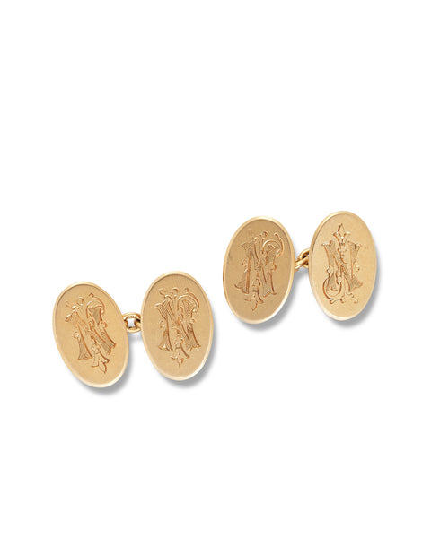 Antique Gold Cufflinks by G H Johnson, Birmingham 1904