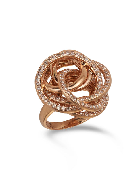 Rose Gold & Diamond Cocktail Ring