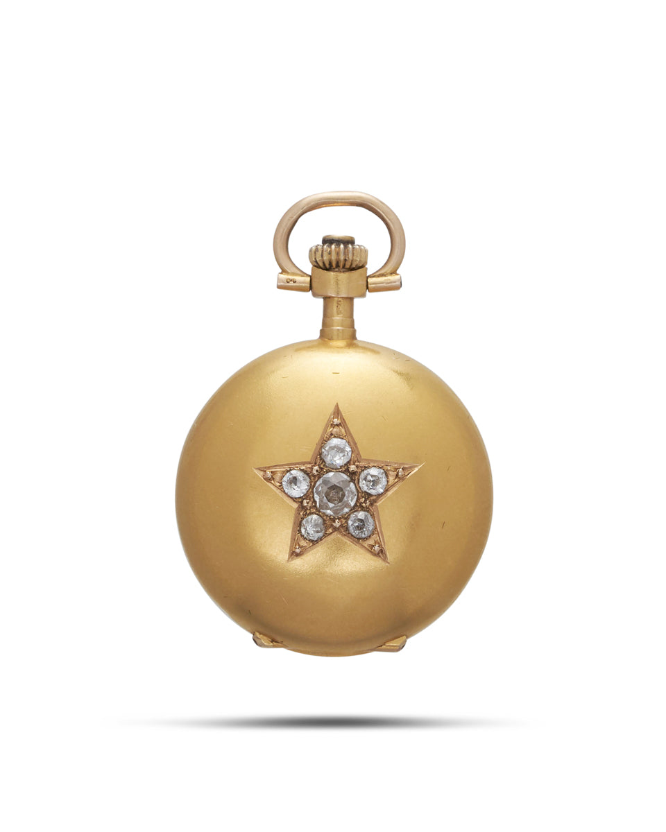 Antique Gold & Diamond Lady's Pocket Watch, LeCoultre, 1870s