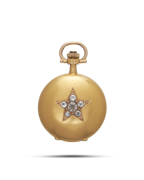Antique Gold & Diamond Lady's Pocket Watch, LeCoultre, 1870s