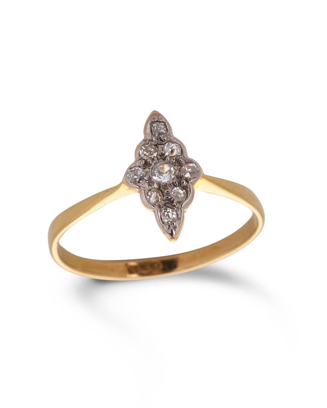 Art Deco Diamond Marquise Cluster Ring
