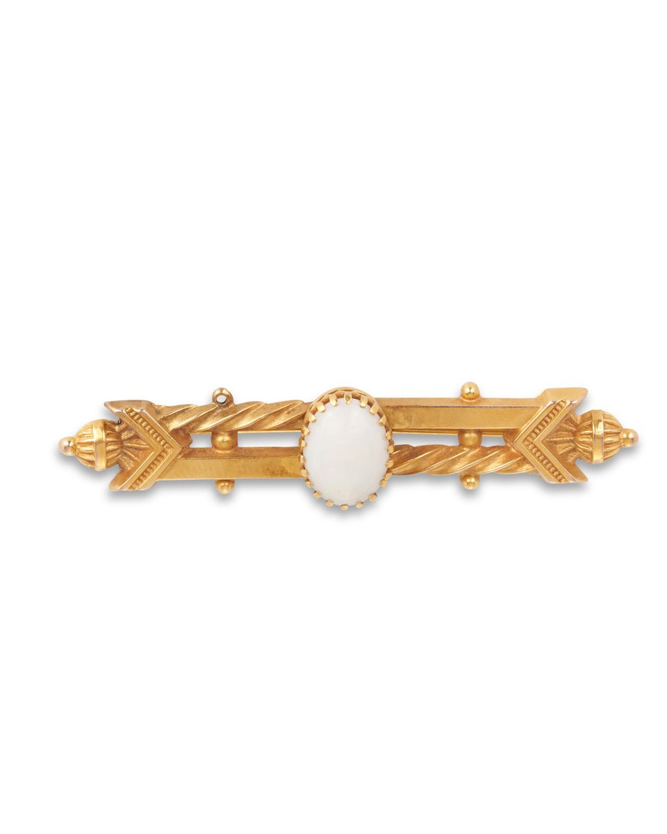 Antique Australian Opal Bar Brooch, Willis, Melbourne.