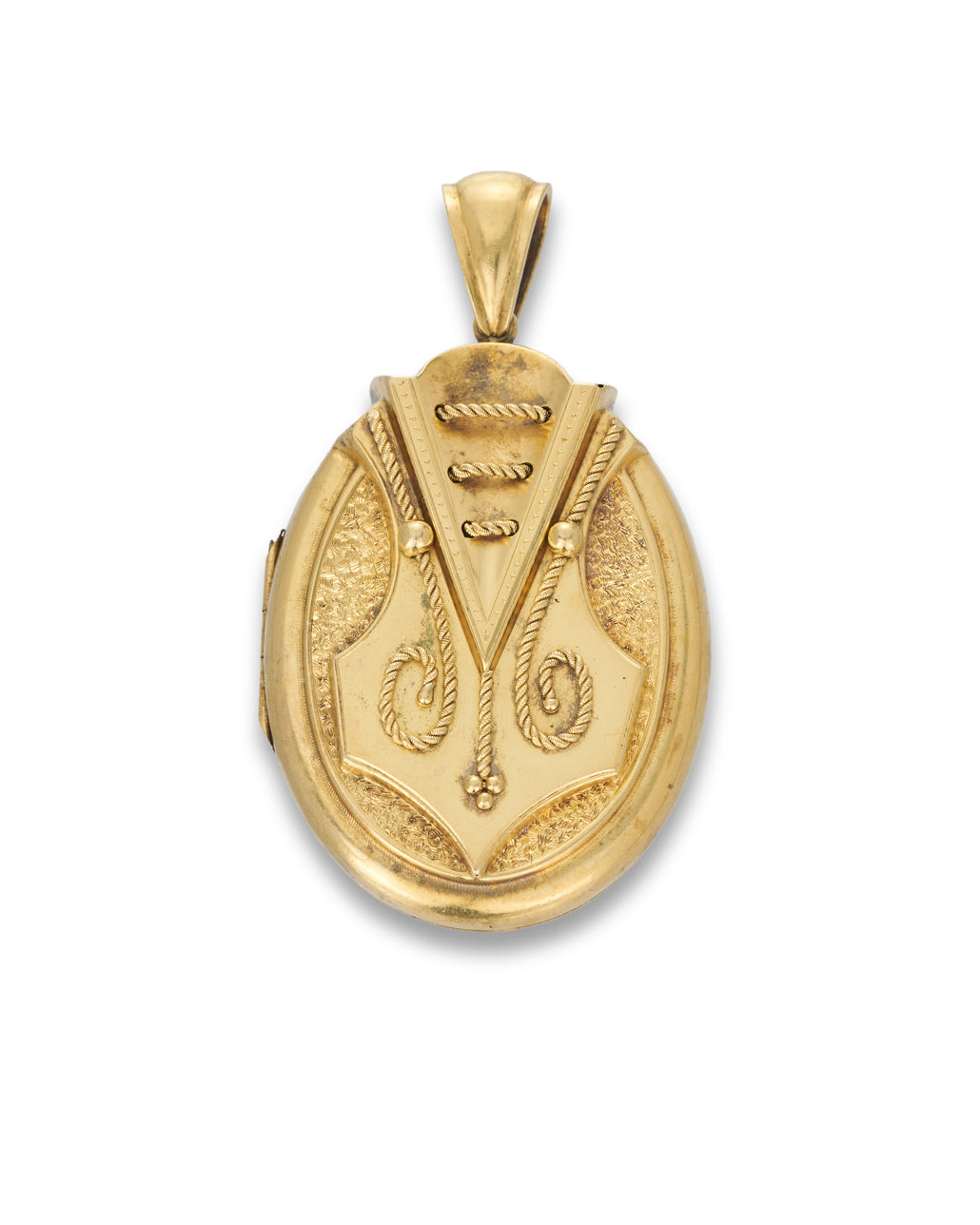 Antique Victorian Gold Archeological Revival Locket, c.1870
