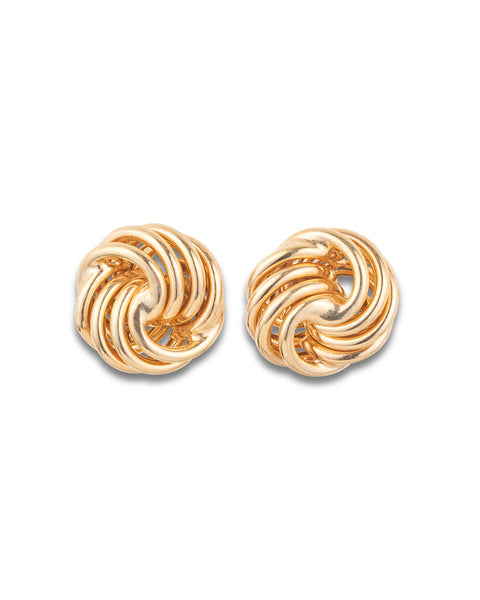 Vintage 9ct yellow gold Knot Earrings