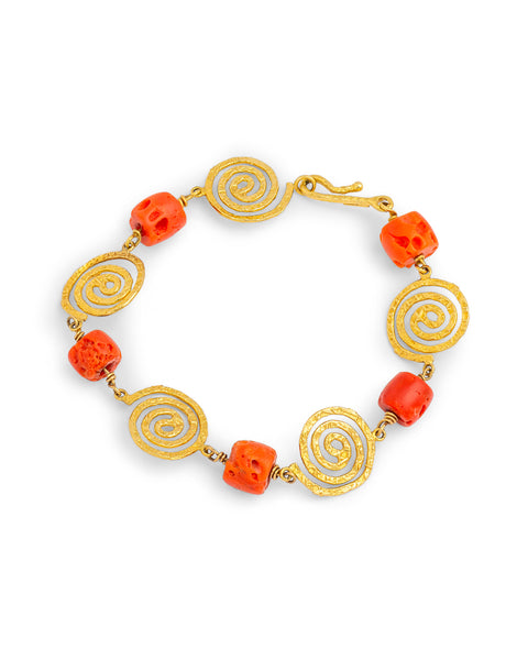 Vintage Italian Coral Bracelet
