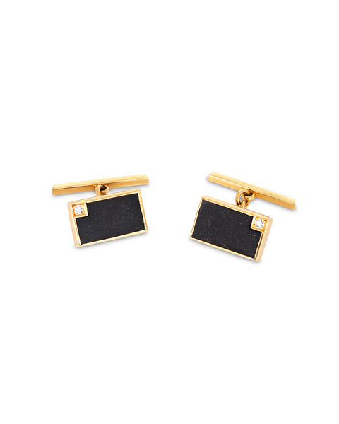 Vintage Onyx & Diamond Cufflinks