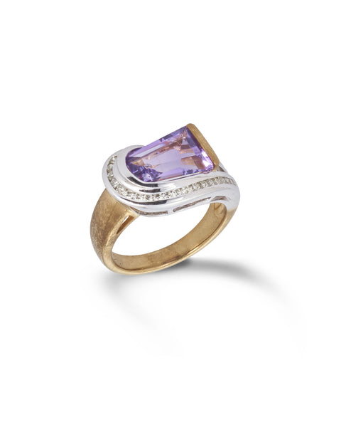 Amethyst & Diamond Cocktail Ring