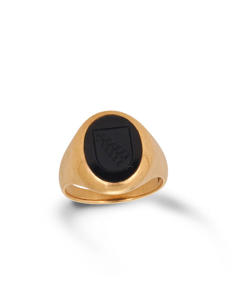 Vintage Gold & Onyx Signet Ring