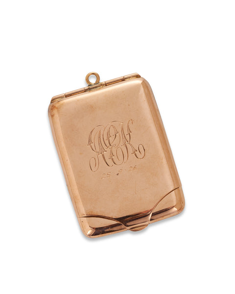 Antique Gold Lined Matchbook Holder