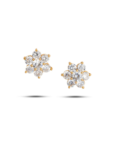 Gold Star Cluster Earrings